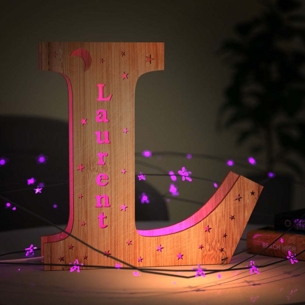 Custom Living Room Wall Decor Night Light Engraved Letter S  Household lights