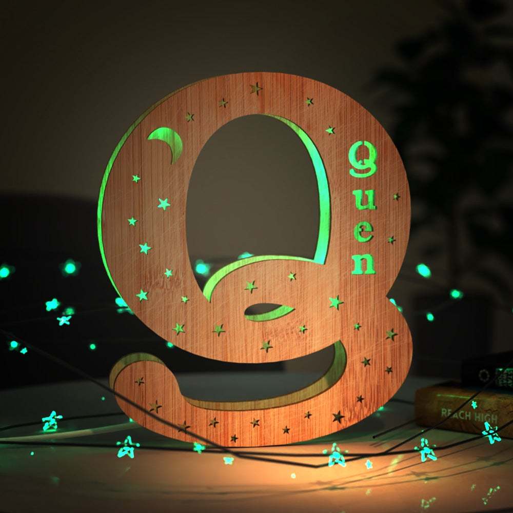 Custom Living Room Wall Decor Night Light Engraved Letter S  Household lights