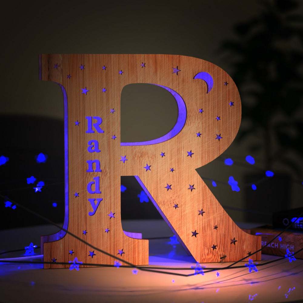 Custom Living Room Wall Decor Night Light Engraved Letter S  Household lights