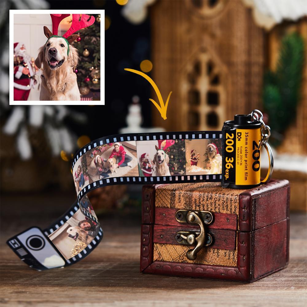 定制電影卷鑰匙扣週年紀念禮物給她 定制浪漫禮物電影鑰匙扣給情人 - PhotoMoonLampTW