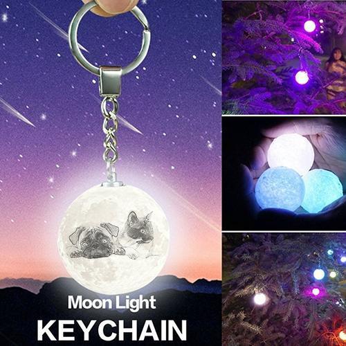 定制彩色照片鑰匙扣 3d 打印寵物月亮燈 - PhotoMoonLampTW