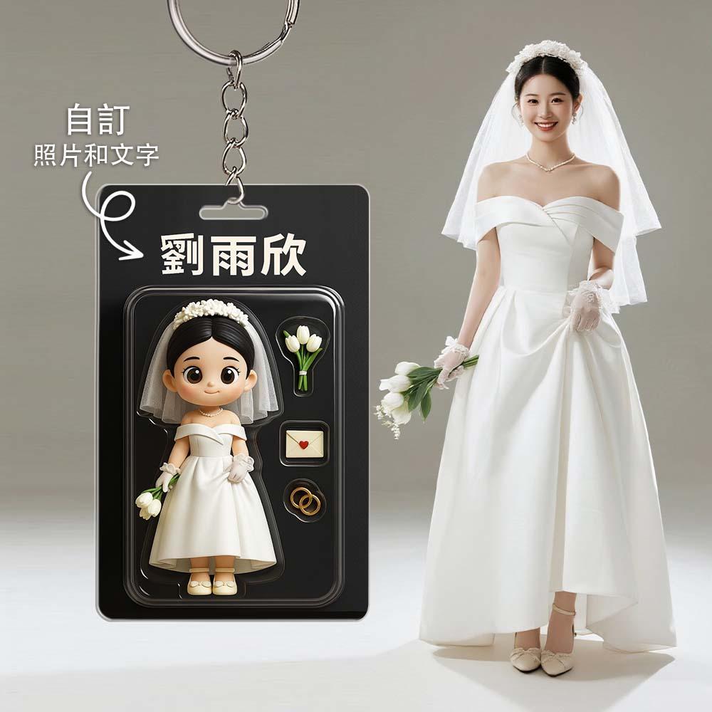 全身可自訂 3d 效果動作人物包裝玩具盒風格藝術禮物個人化 2d 印刷壓克力鑰匙圈禮物