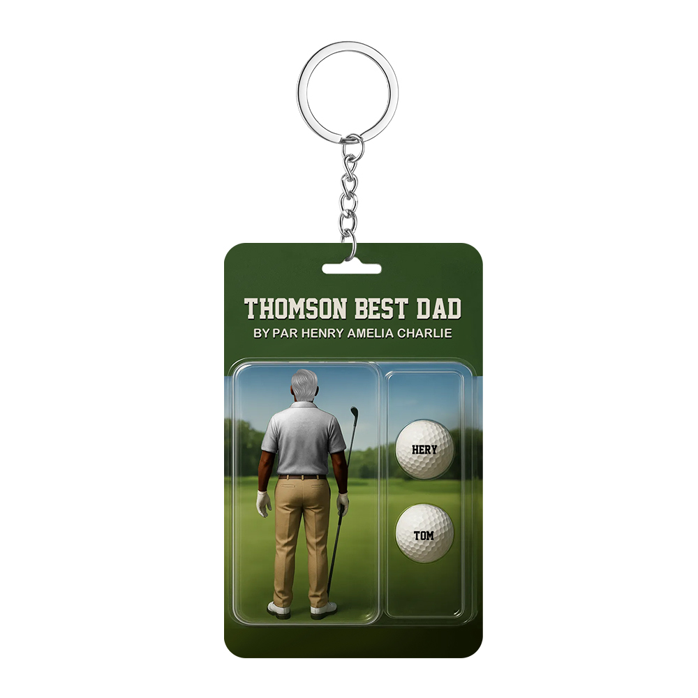 個性化高爾夫爸爸人物牌匾客製化名字壓克力父親節紀念品 - PhotoMoonLampTW