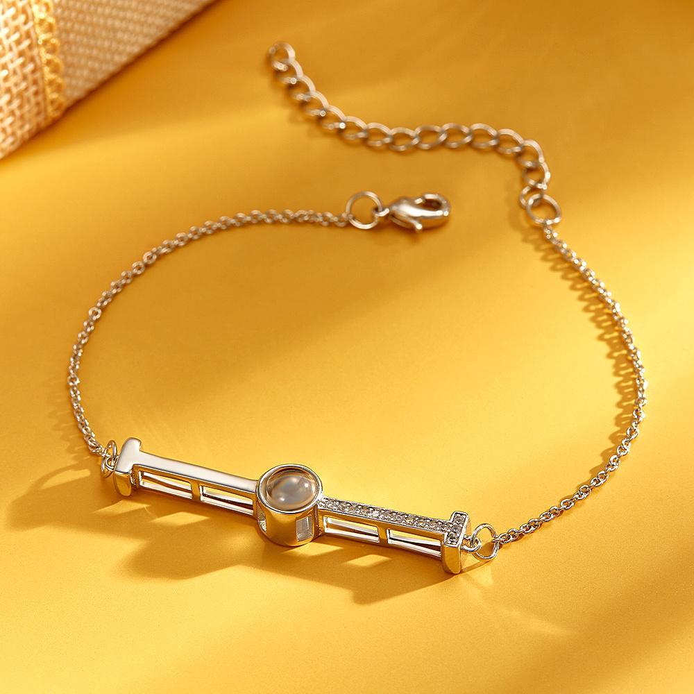 客製化照片投影手鍊週年紀念簡約情侶禮物 - PhotoMoonLampTW