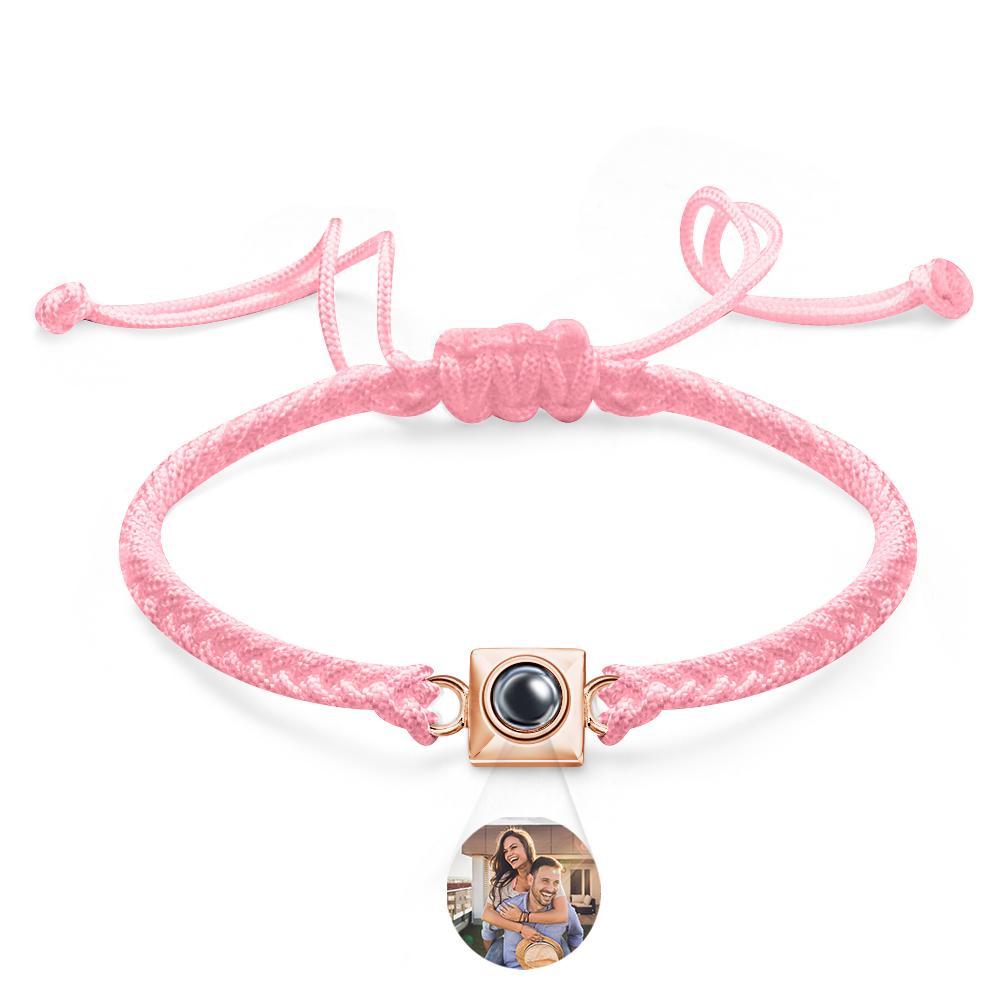 男士訂製投影手鍊方形編織運動禮物 - PhotoMoonLampTW