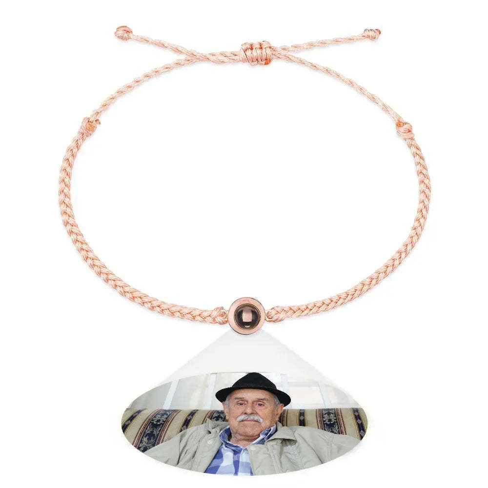 投影手鍊 不鏽鋼訂製投影手鍊 編織照片手鍊 紀念禮品 - PhotoMoonLampTW