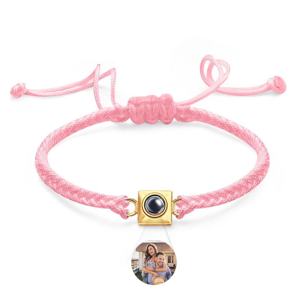 男士訂製投影手鍊方形編織運動禮物 - PhotoMoonLampTW