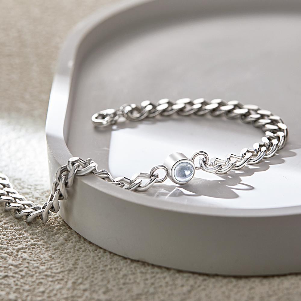 客製化照片手鍊 投影手鍊 復古手鍊 送給他的聖誕禮物 - PhotoMoonLampTW