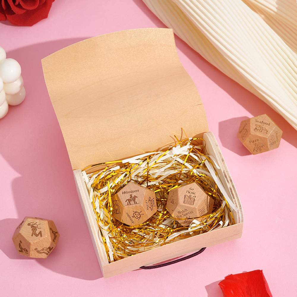 個人化約會之夜骰子 約會之夜禮物 約會之夜創意 客製化週年紀念禮物 情侶禮物 - PhotoMoonLampTW