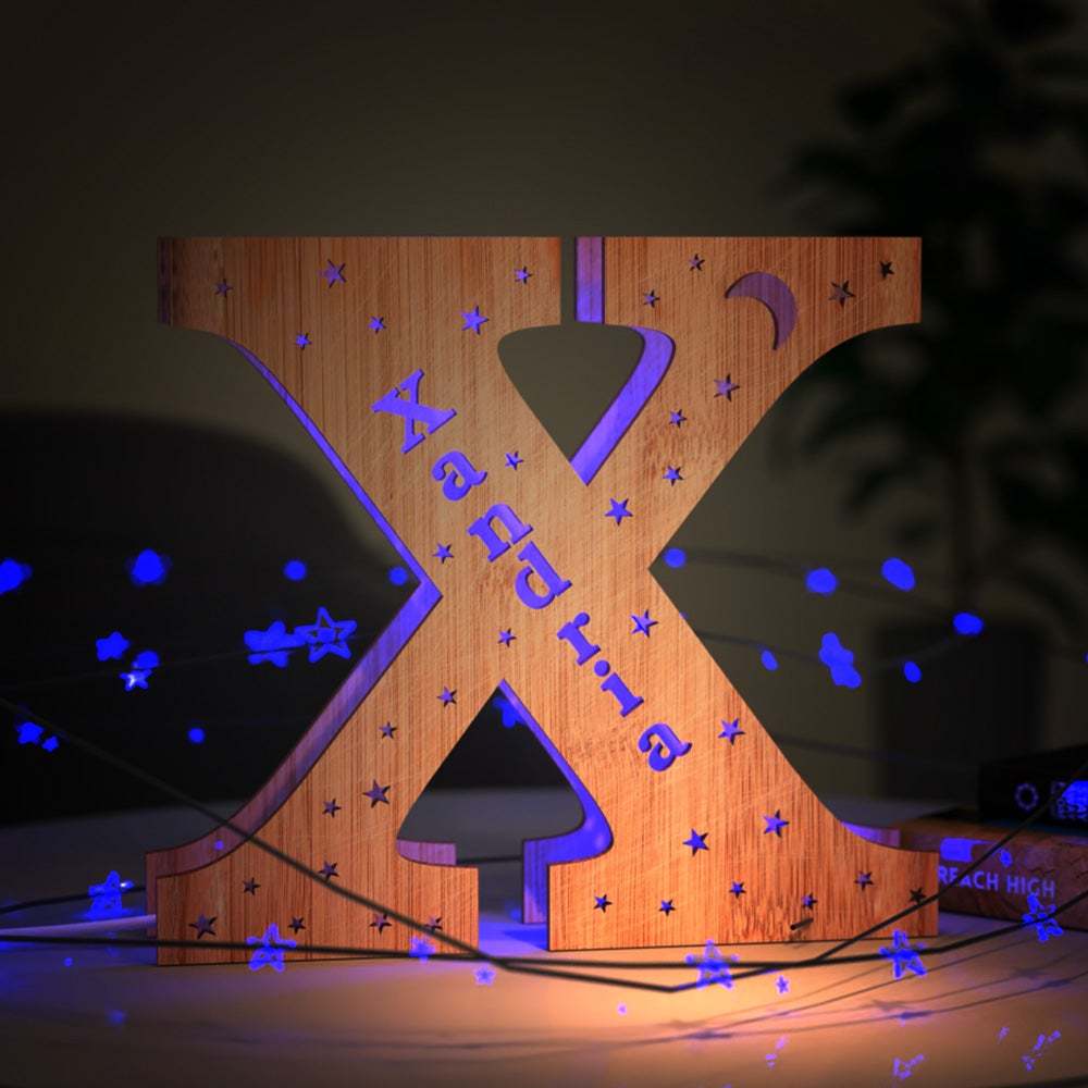 Custom Living Room Wall Decor Night Light Engraved Letter S  Household lights