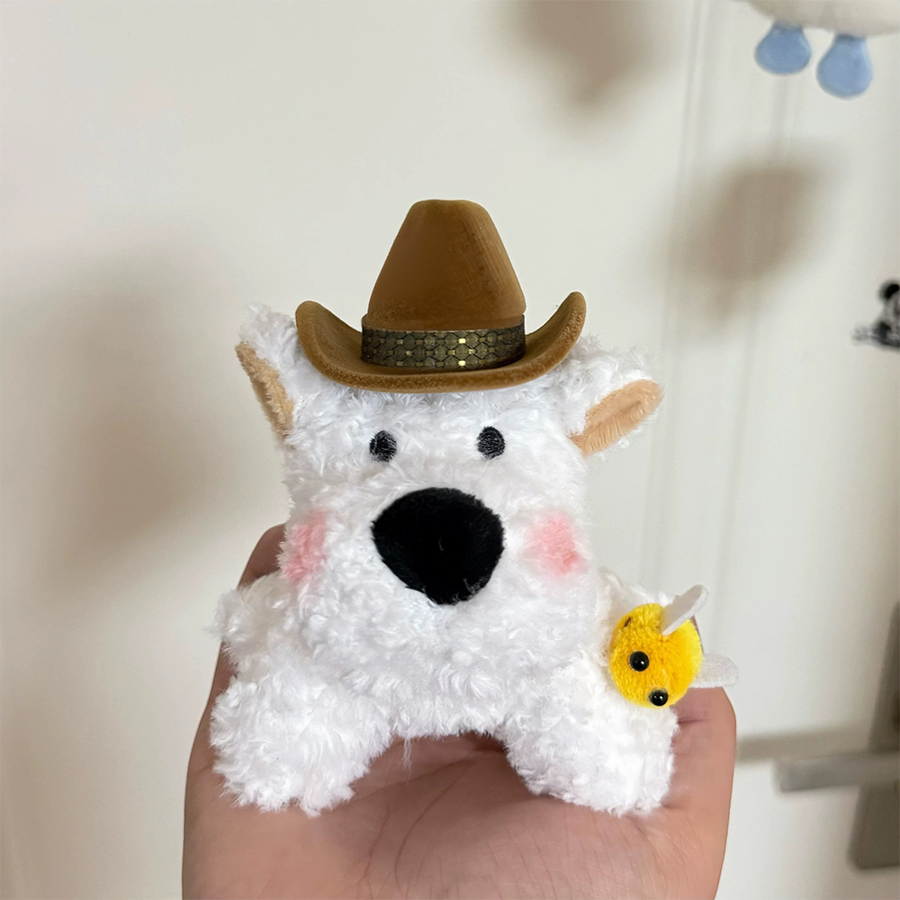 西高地白梗犬造型戒指盒,附帽子,適合送給她的可愛訂婚珠寶禮物 - PhotoMoonLampTW