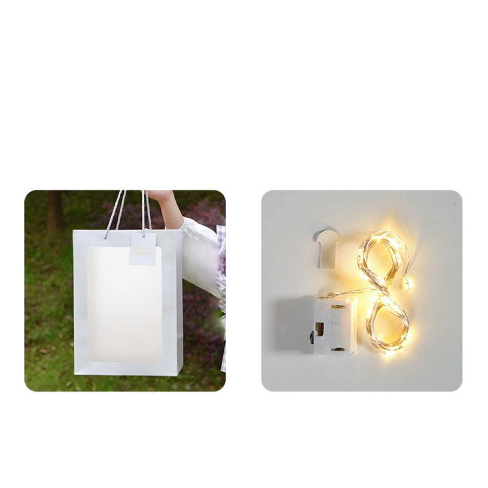 鉤針花束手工針織康乃馨花束帶燈條禮物送給她的畢業禮物 - PhotoMoonLampTW