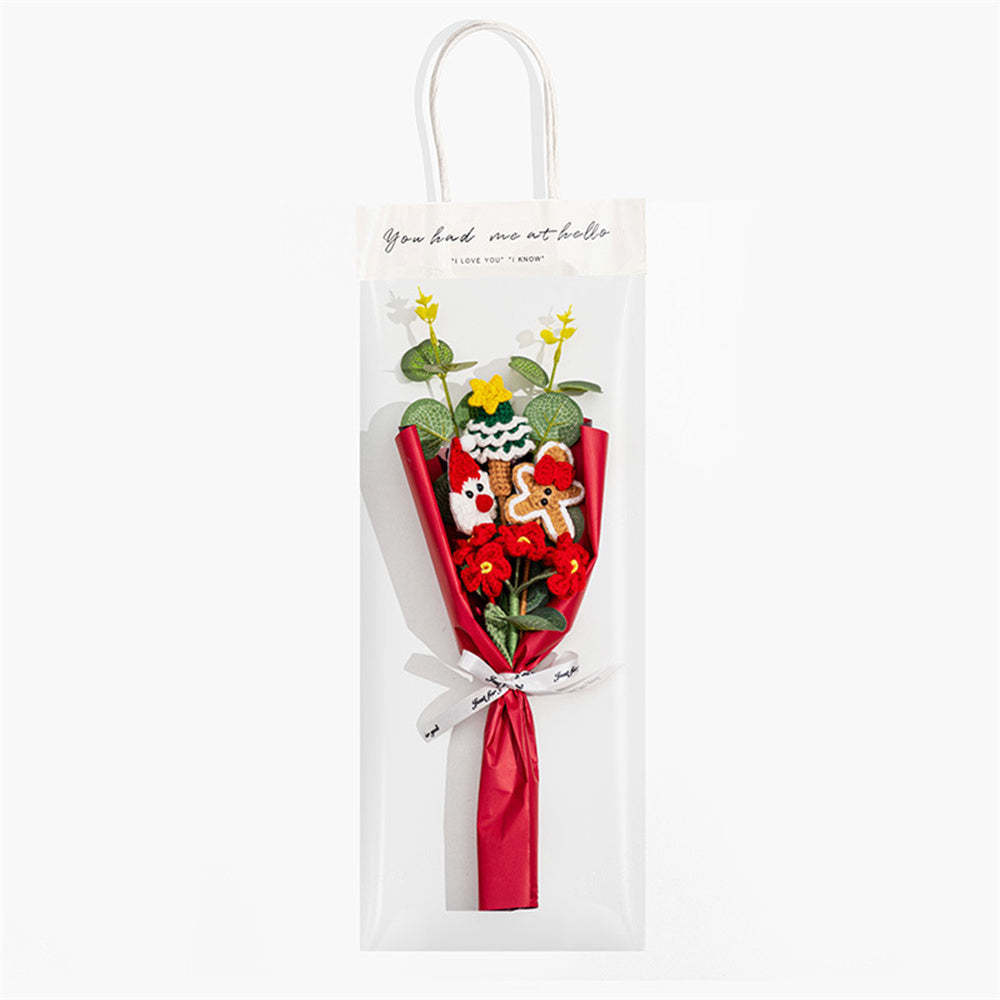 聖誕鉤針花花束手工針織花聖誕禮物 - PhotoMoonLampTW