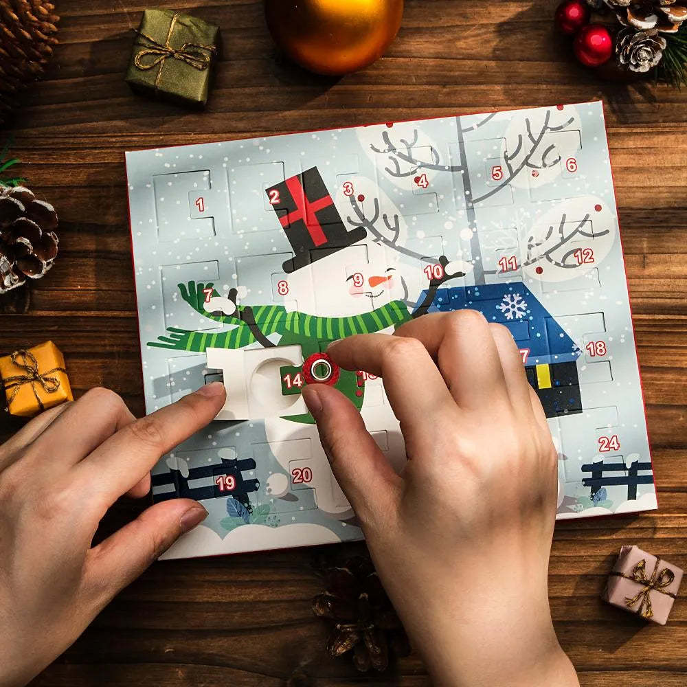 Personalized Photo Charm Christmas Charm Surprise Blind Box Bracelet 24 Calendar Countdown Gift Box Bracelet DIY Charms - soufeelus