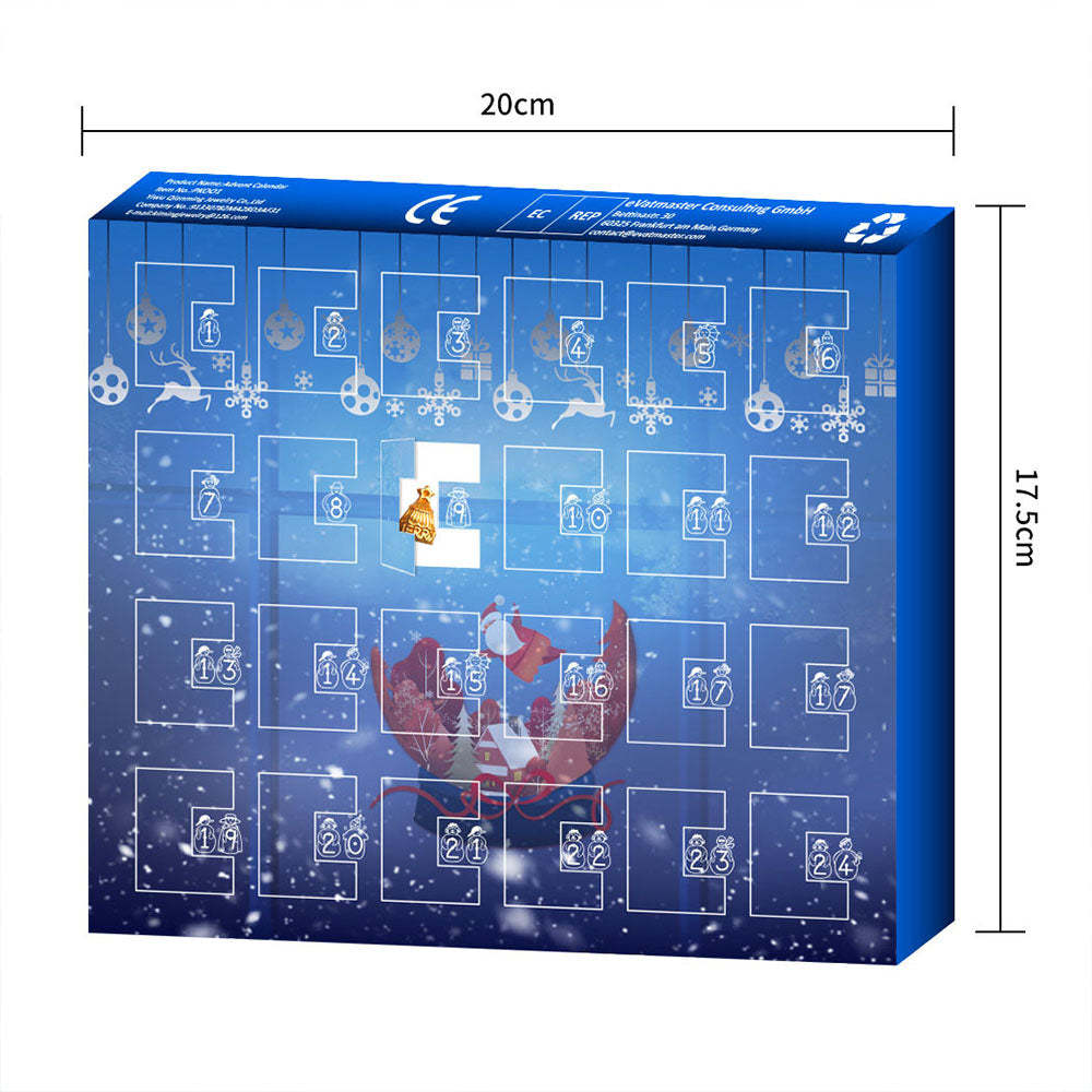 Christmas 24 Number Advent Calendar Box Diy Bracelet Christmas Advent Children's Box Gift - soufeelus