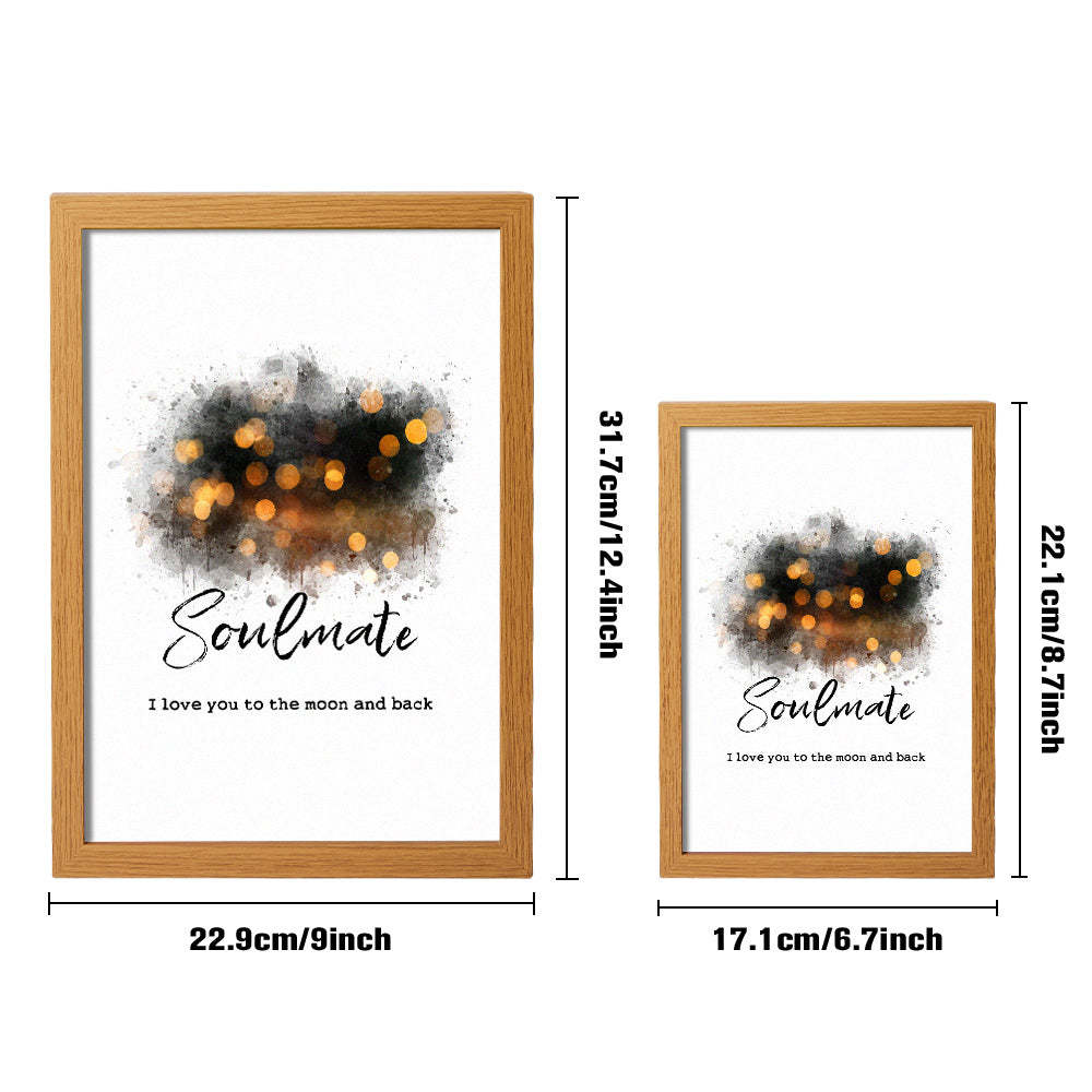 客製化復古照片燈個人化文字燈情人節禮物送給她 - PhotoMoonLampTW