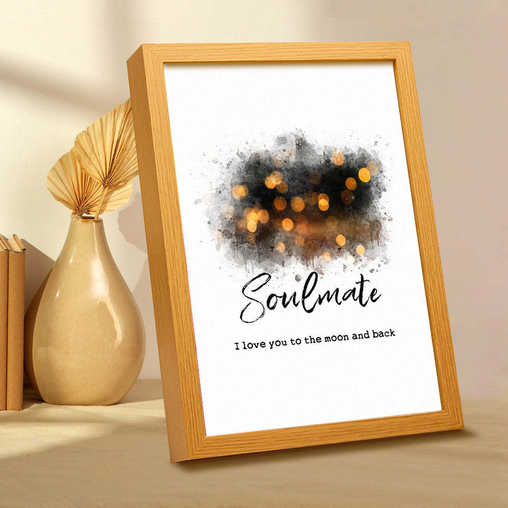 客製化復古照片燈個人化文字燈情人節禮物送給她 - PhotoMoonLampTW