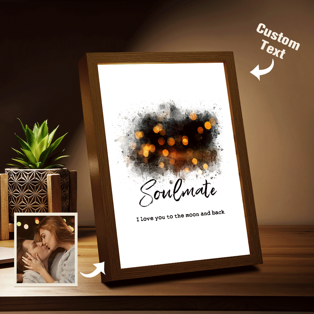 客製化復古照片燈個人化文字燈情人節禮物送給她 - PhotoMoonLampTW