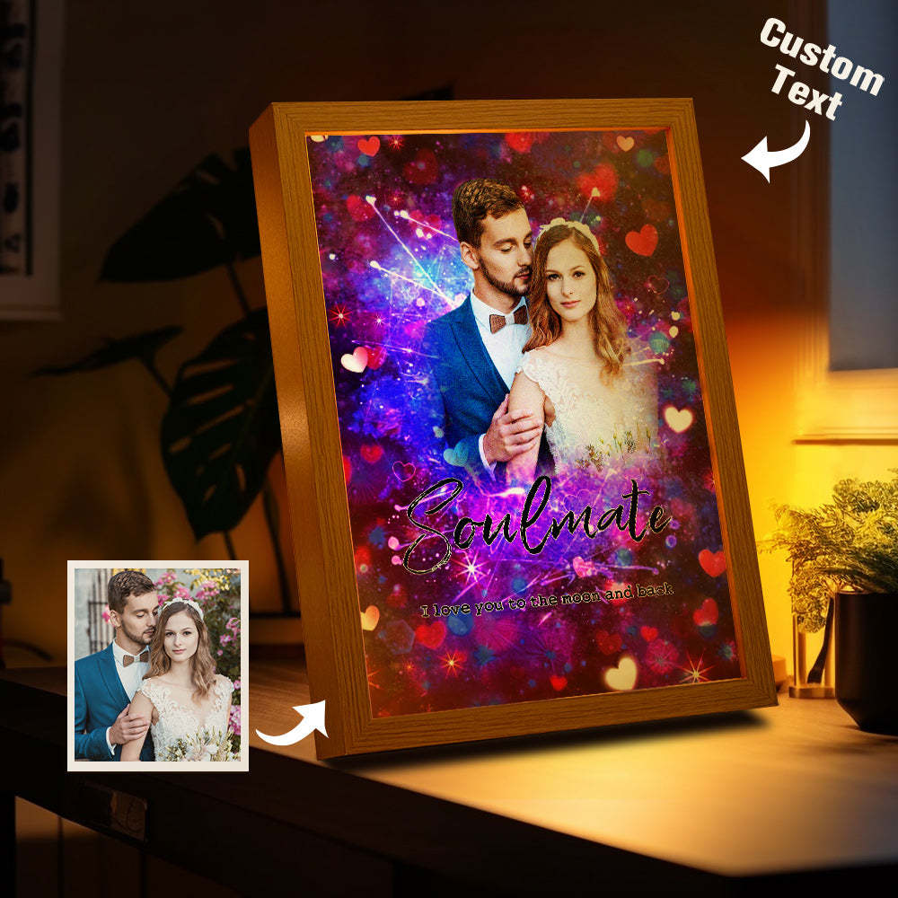 客製化復古照片燈個人化文字燈情人節禮物送給她 - PhotoMoonLampTW