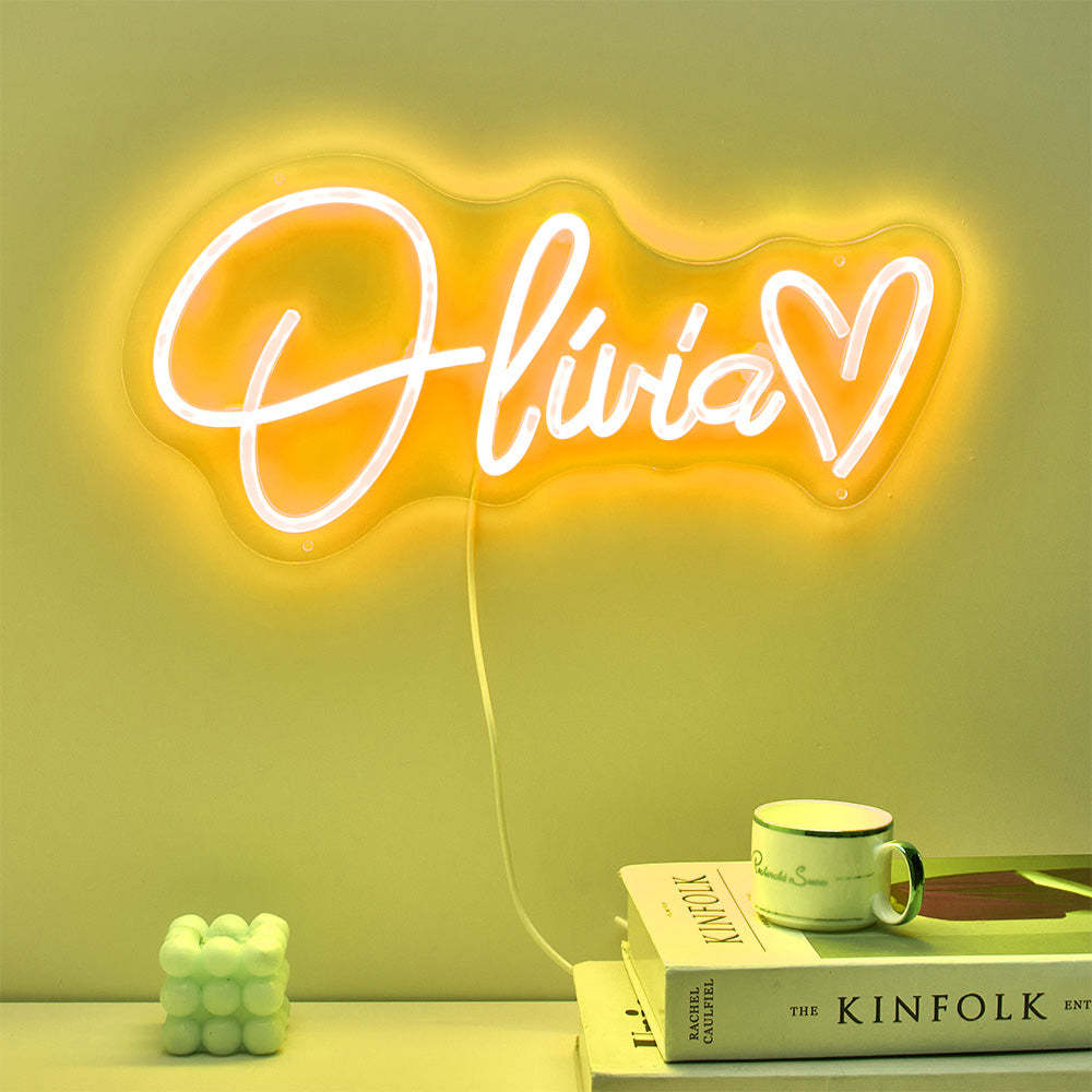 客製化霓虹燈個人化名字霓虹燈可調式燈臥室創意裝飾 - PhotoMoonLampTW