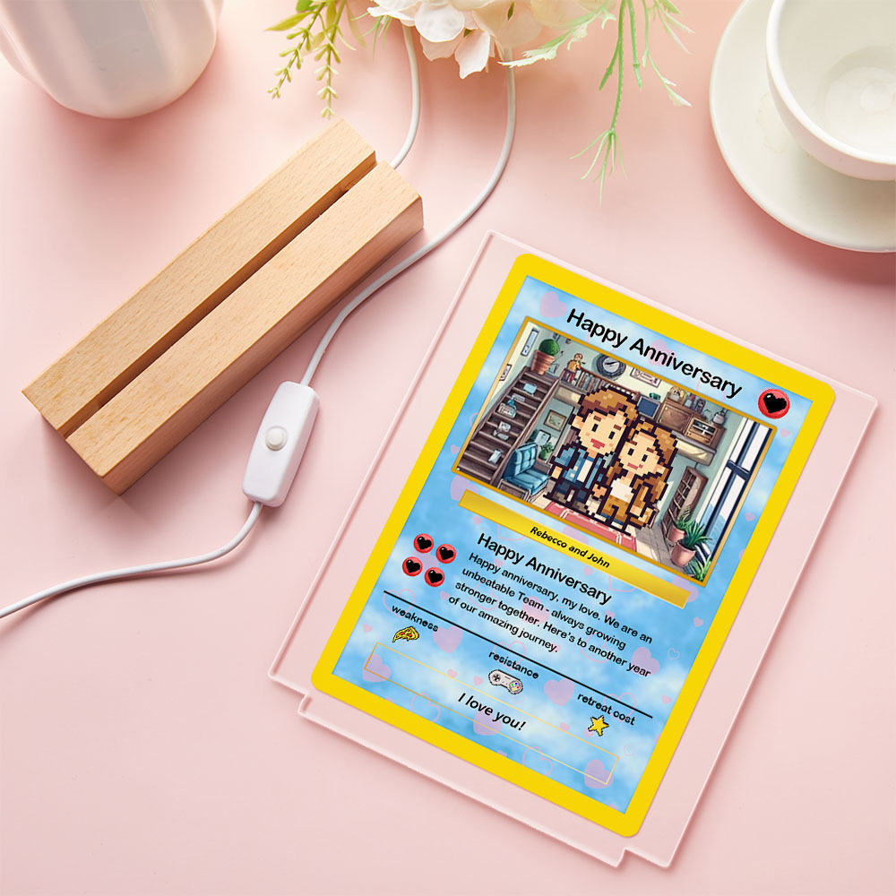 個人化壓克力 Led 夜燈,將您的照片變成獨特的燈光週年紀念禮物 - PhotoMoonLampTW