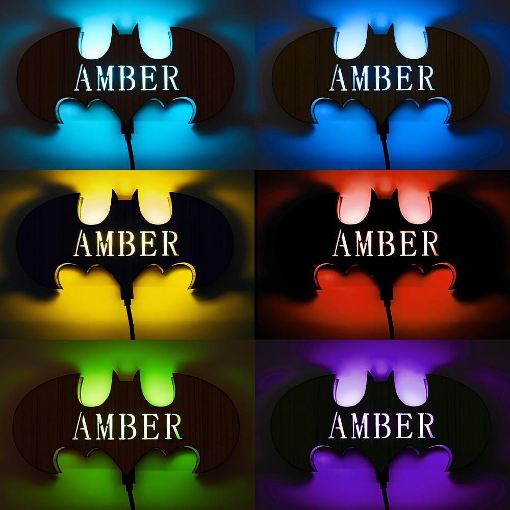 Custom Butterfly Baby Wooden Nightlight Wall Decoration LED Light Wall Light For Girls Kids