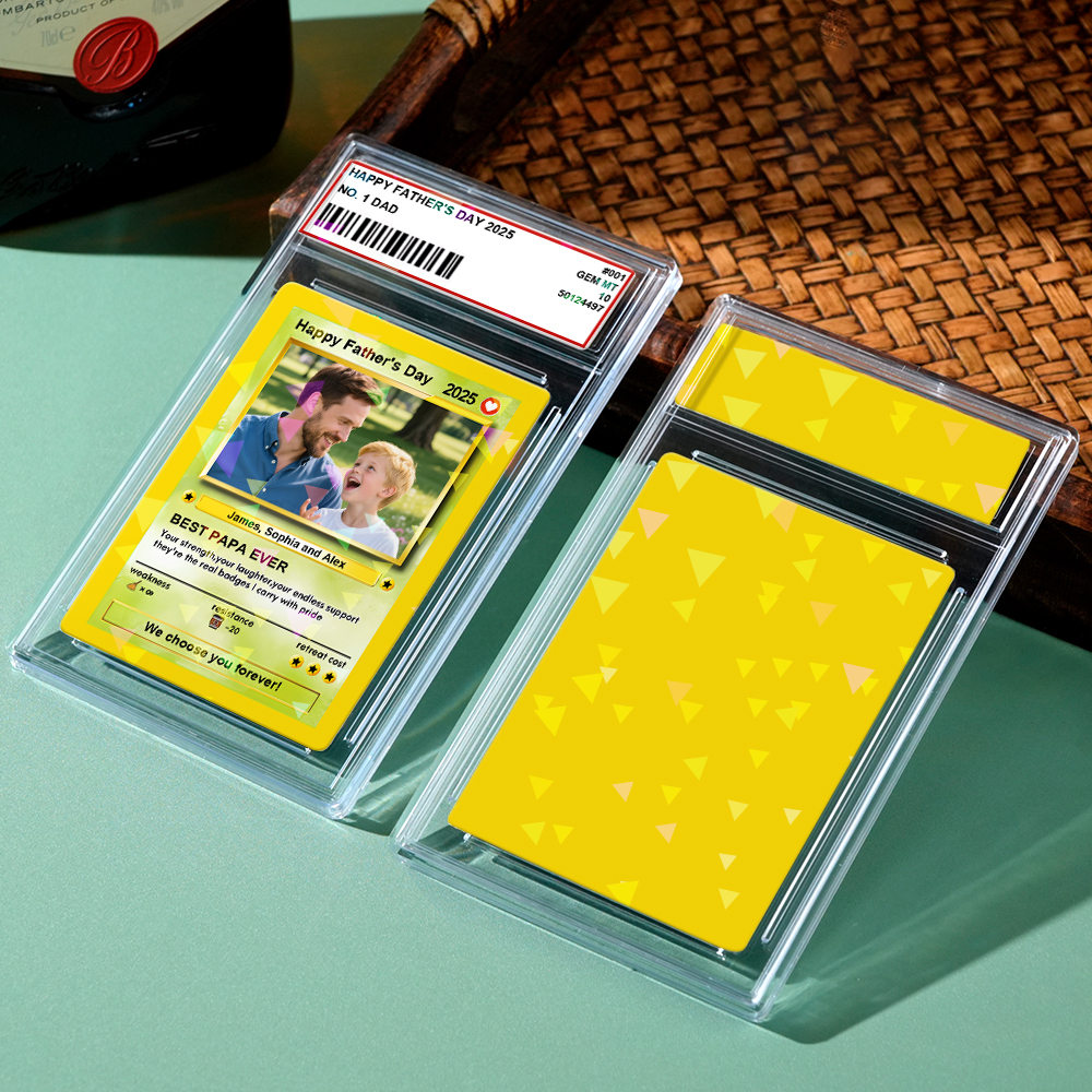 客製化動漫照片父親節卡片,送給爺爺的父親節禮物,新爺爺禮物,爸爸錢包卡,超級英雄爸爸禮物,遊戲爸爸賀卡 - PhotoMoonLampTW