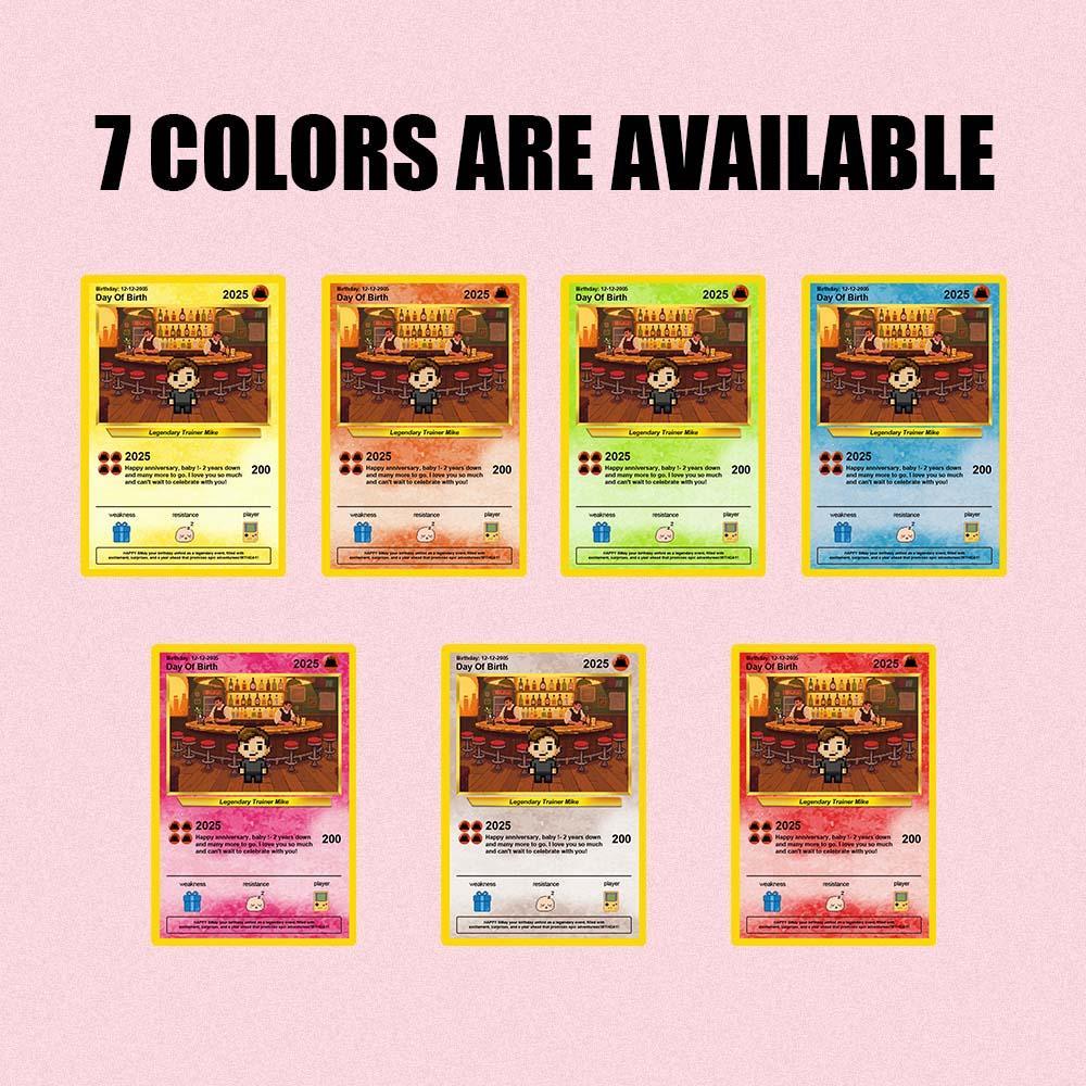 個人化照片文字生日卡 個人化卡片兒童生日禮物男友禮物生日紀念品生日快樂戳卡 - PhotoMoonLampTW