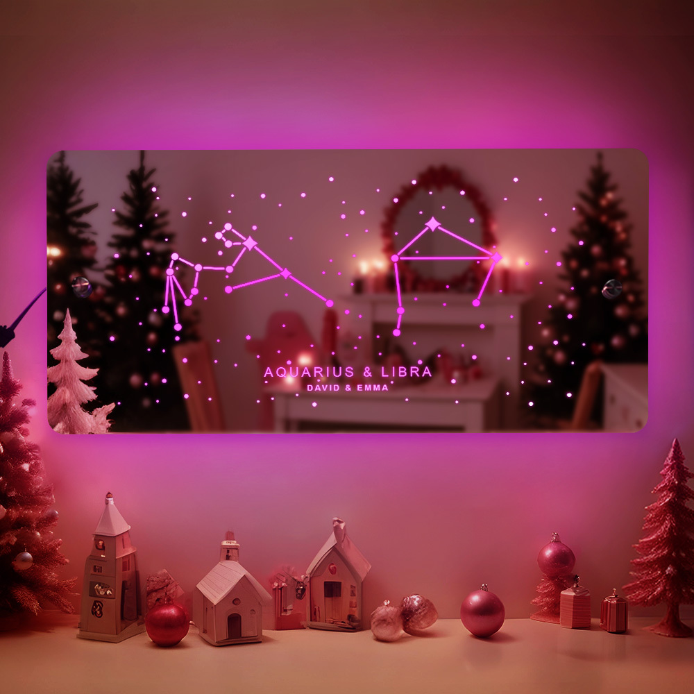 十二星座鏡燈 - 送給愛人的聖誕禮物 - PhotoMoonLampTW