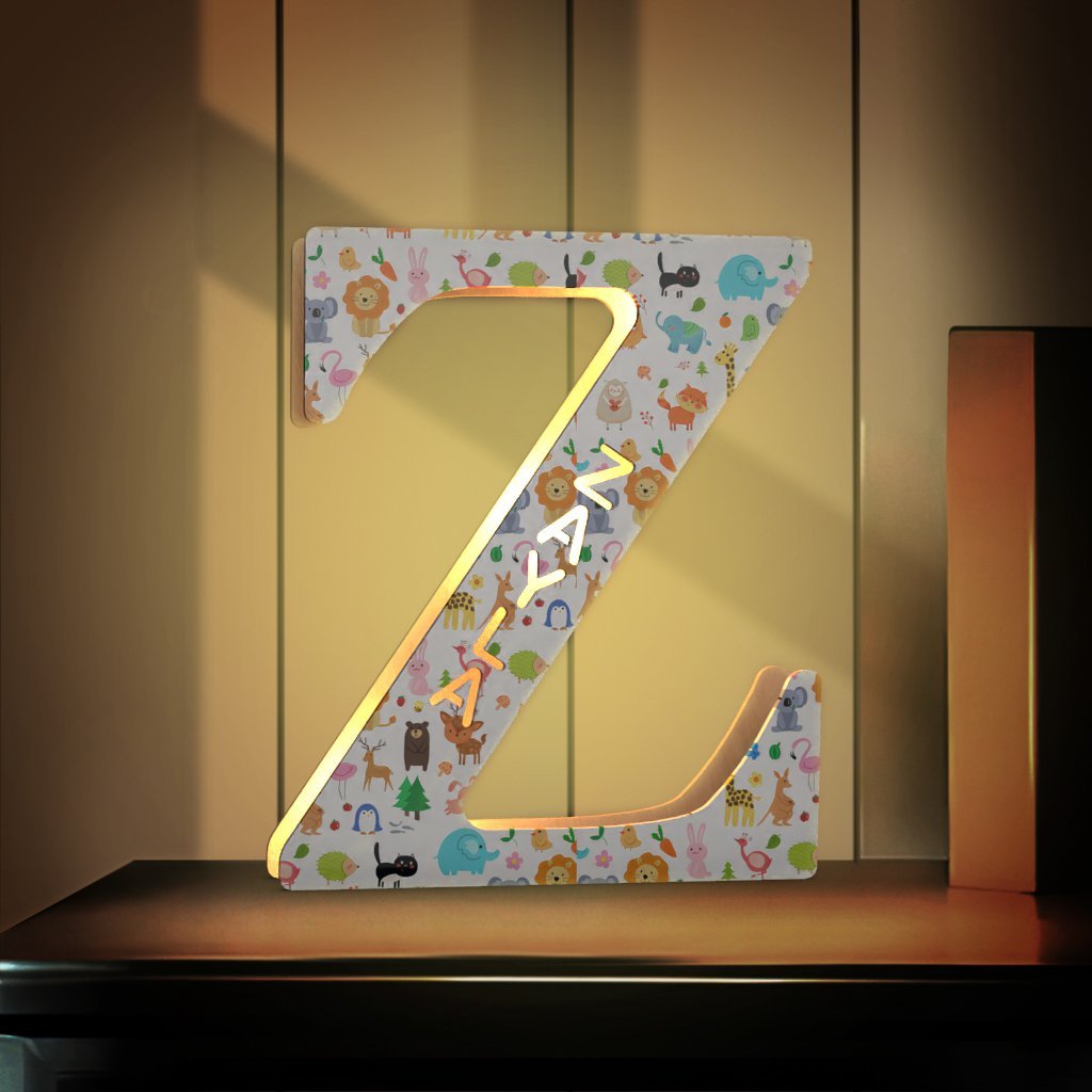 Custom Name Sign Up Letter Led Wooden Lamps Engraved Name for Couples & Friends & Family Gift