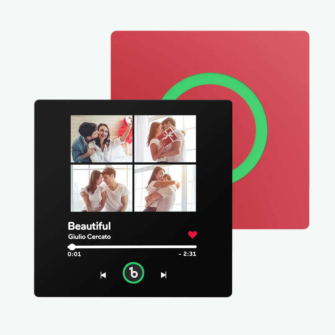 父親節訂製音樂冰箱貼禮物 彩色相框相簿冰箱貼 音樂牆貼照片貼紙 可播放的音樂機芯禮物 - PhotoMoonLampTW