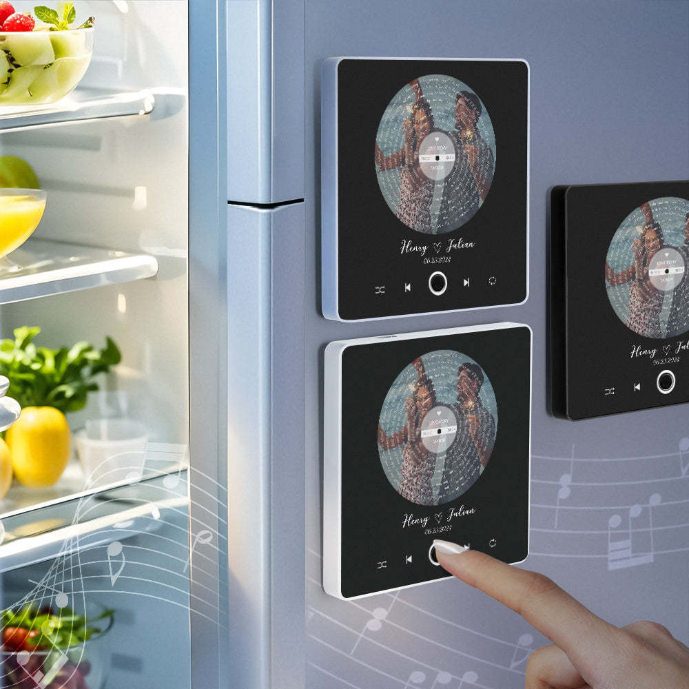 客製化音樂冰箱貼照片貼紙聖誕樹照片貼紙無需手機即可播放音樂聖誕禮物 - PhotoMoonLampTW