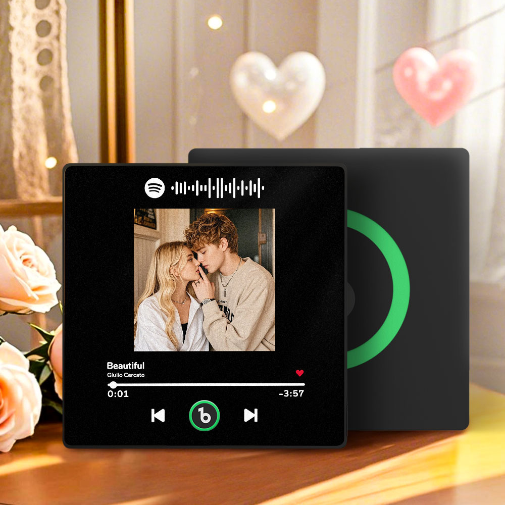 父親節訂製音樂冰箱貼禮物 彩色相框相簿冰箱貼 音樂牆貼照片貼紙 可播放的音樂機芯禮物 - PhotoMoonLampTW