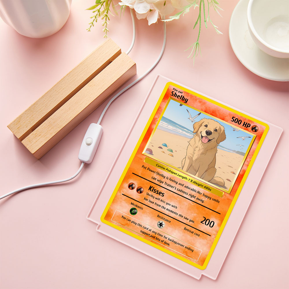 個性化壓克力led卡通小夜燈訂製照片燈週年紀念禮物 - PhotoMoonLampTW