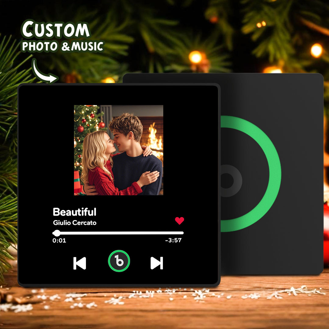 客製化音樂冰箱貼,彩色相框,可播放歌曲,個人化專輯冰箱貼,週年紀念禮物,情侶禮物 - PhotoMoonLampTW