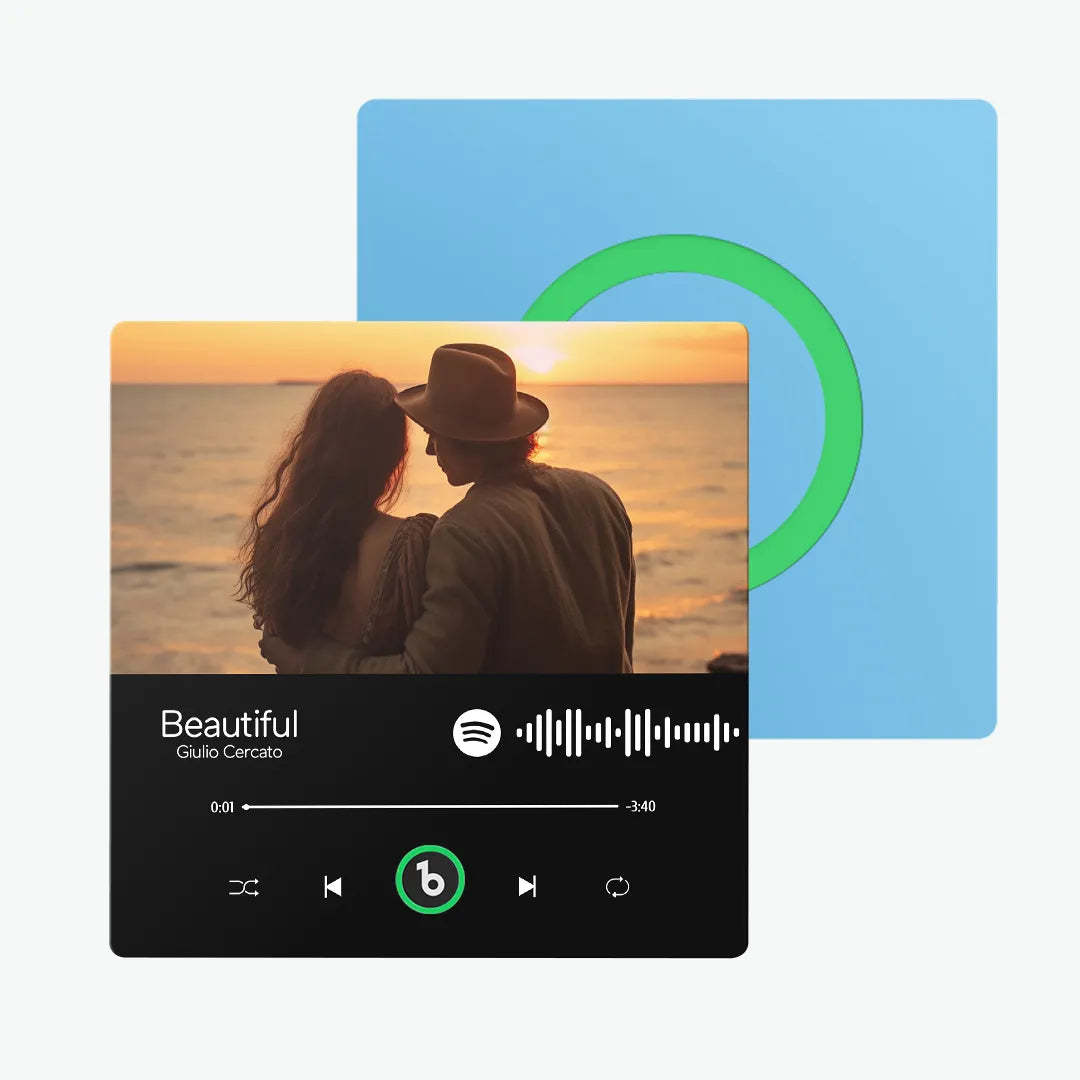 父親節訂製音樂冰箱貼禮物 彩色相框相簿冰箱貼 音樂牆貼照片貼紙 可播放的音樂機芯禮物 - PhotoMoonLampTW