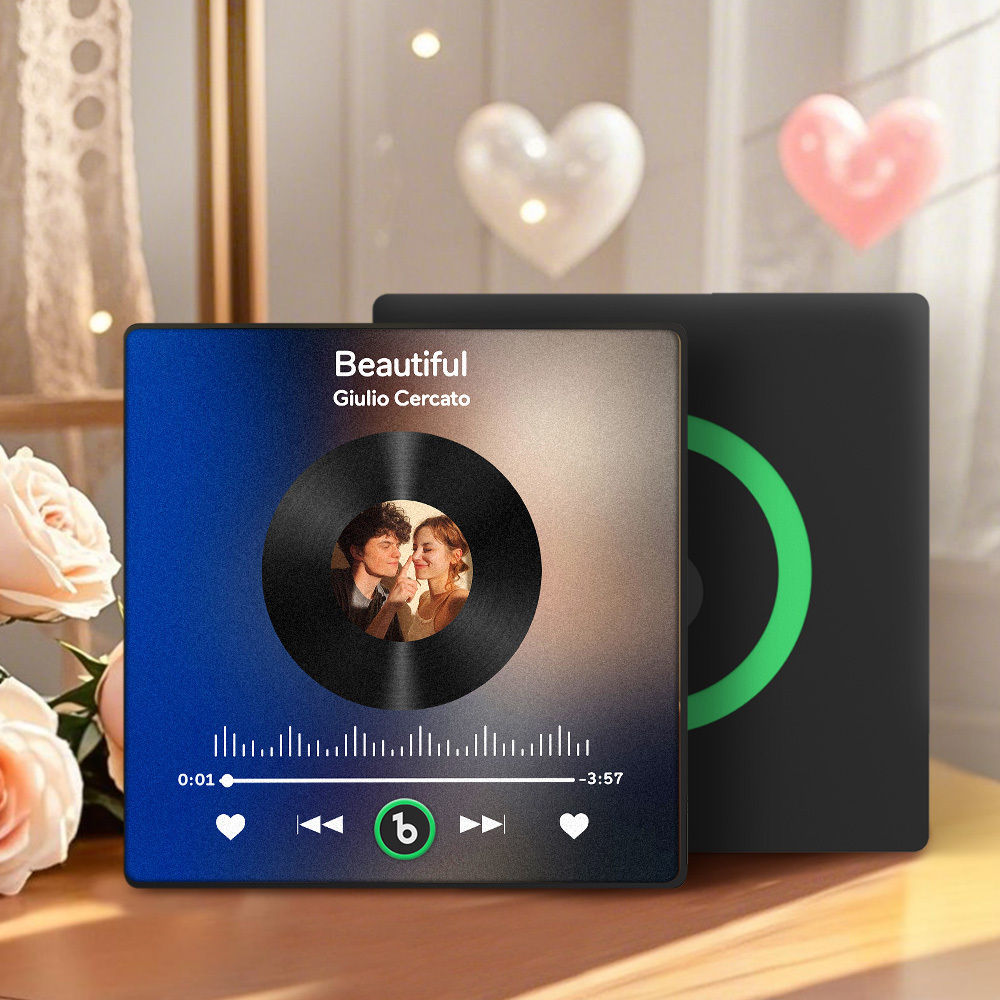 客製化照片冰箱貼 無需手機即可播放音樂 音樂冰箱貼 - PhotoMoonLampTW
