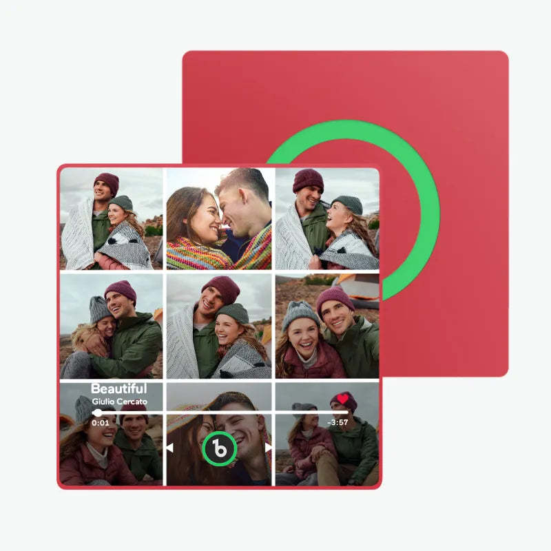 父親節訂製音樂冰箱貼禮物 彩色相框相簿冰箱貼 音樂牆貼照片貼紙 可播放的音樂機芯禮物 - PhotoMoonLampTW
