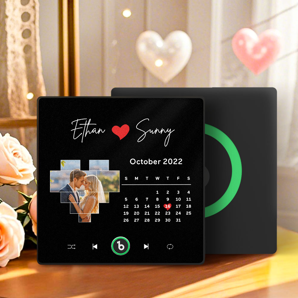 父親節訂製音樂冰箱貼禮物 彩色相框相簿冰箱貼 音樂牆貼照片貼紙 可播放的音樂機芯禮物 - PhotoMoonLampTW