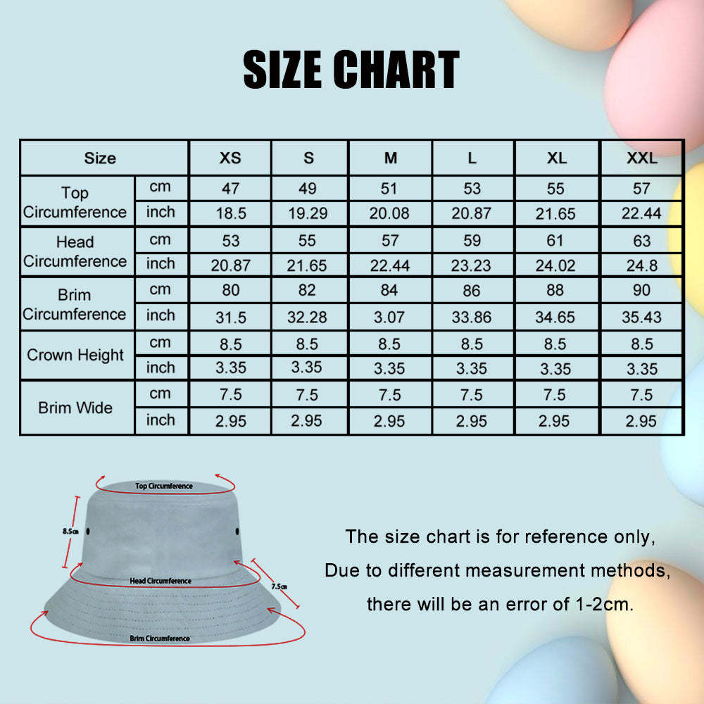 Custom Bucket Hat Unisex Face Bucket Hat Personalized Wide Brim Outdoor Summer Cap Hiking Beach Sports Hats