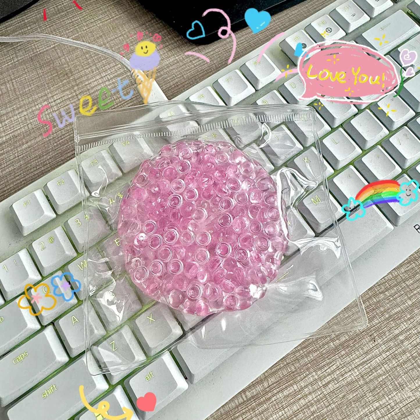彩色糖果波霸軟綿綿球 - 薄皮可塑性減壓玩具 - PhotoMoonLampTW