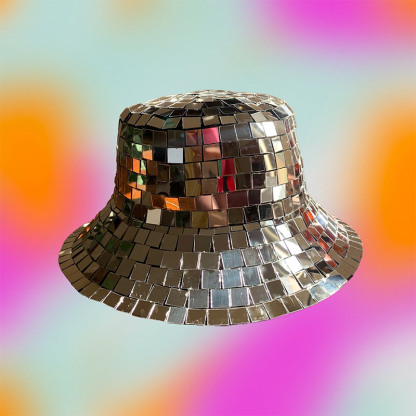 Chic Mirror-tiled Visor Helmet Fisherman Hat - image 5
