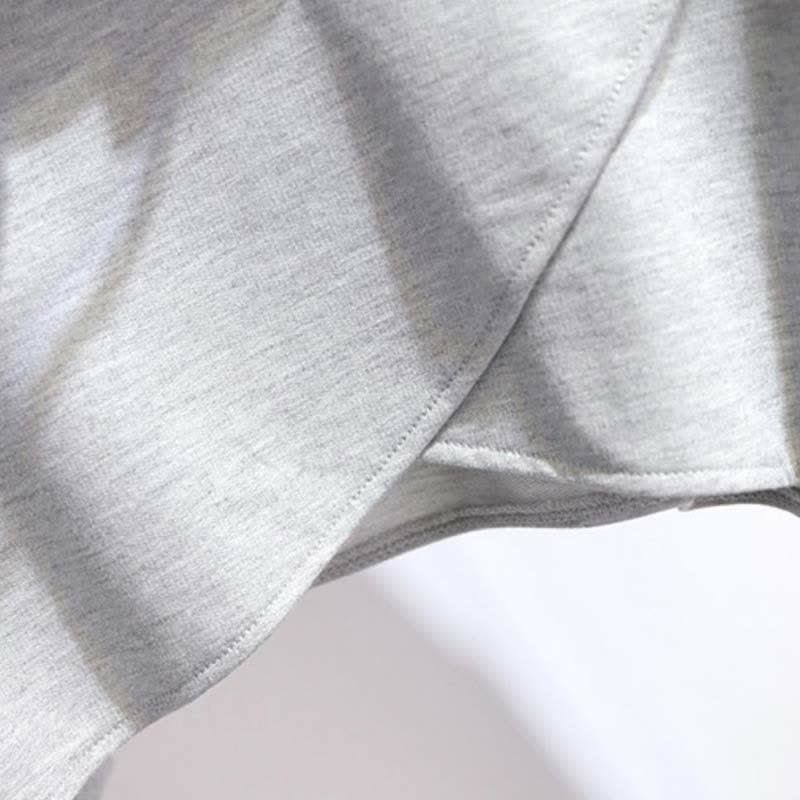 Cross Short Hoodie Lace Up Irregular Slip Dress Matching Outfit - image 6