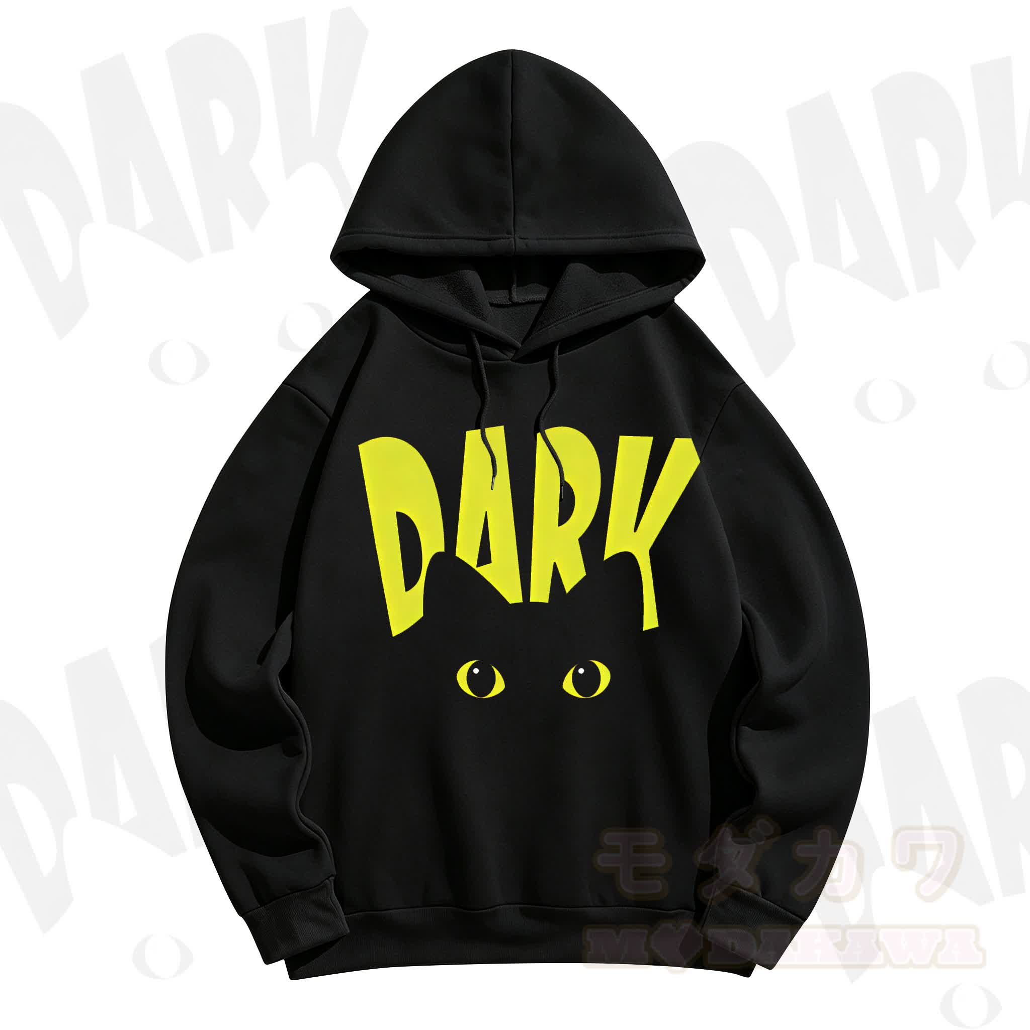 MODAKAWA DARK Graphic Hoodie Sweatshirt - Yellow - 5XL - image 4