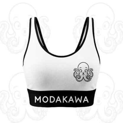 Octopus Graphic Crop Tank Sport Top Shorts Modakawa Matching Outfit - White Top - 5XL - image 5