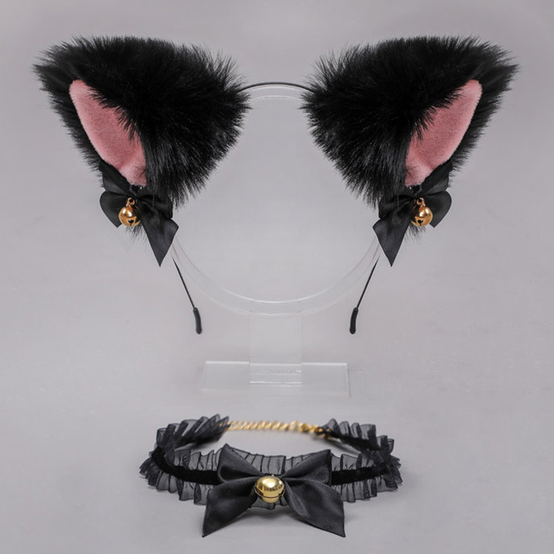Fox Ears Headband Choker Cosplay Costume Accessory - A - One Size - image 1