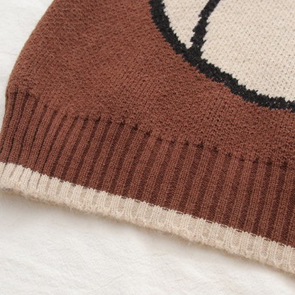 Bear Print Round Collar Sweater With Crossbody Bag - image 11