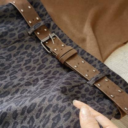 Vintage Leopard Print Mini Skirt with Belt - image 7