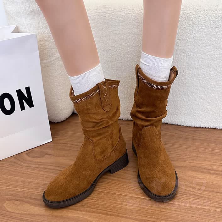 Vintage Suede Fashion Boots - image 6