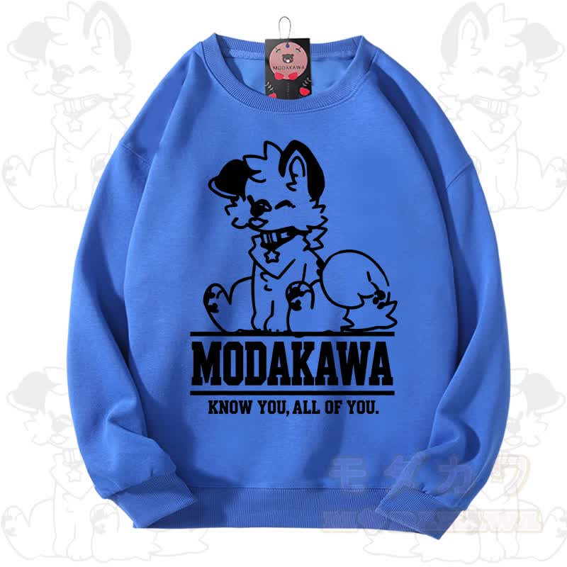 MODAKAWA X popipeko Kawaii Puppy Graphic Unisex Sweatshirt - Blue - 3XL - image 14